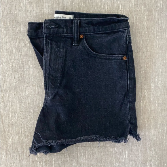 Abercrombie and fitch black cutoff denim shorts - Picture 3 of 3